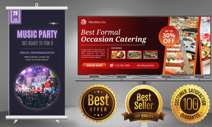 Bestseller - design roll up banner, retractable, flag pull up banner for your event in 12 hrs