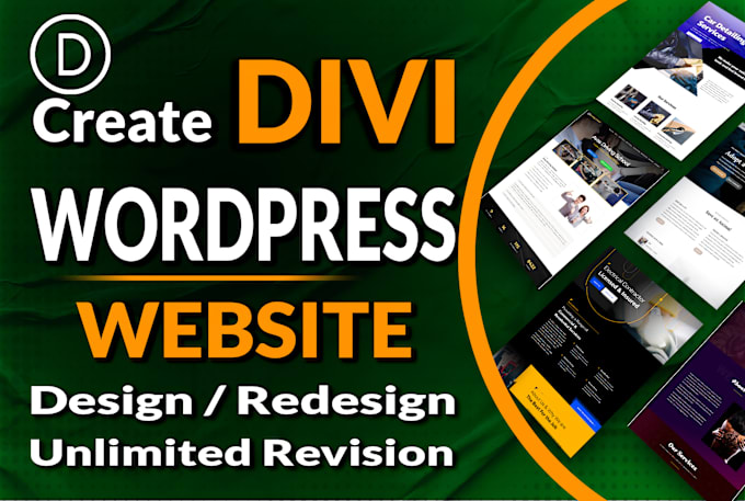 Gig Preview - Design or redesign divi wordpress website using divi builder, divi theme expert