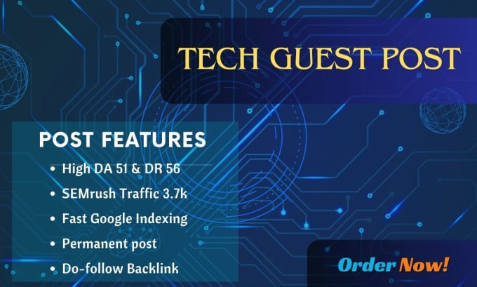 Gig Preview - Provide tech guest post service