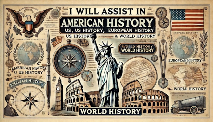 Gig Preview - Assist in american history, US history, european history and world history