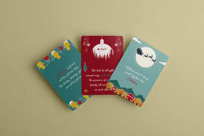 Gig Preview - Create christmas cards design, greeting cards, invitation cards