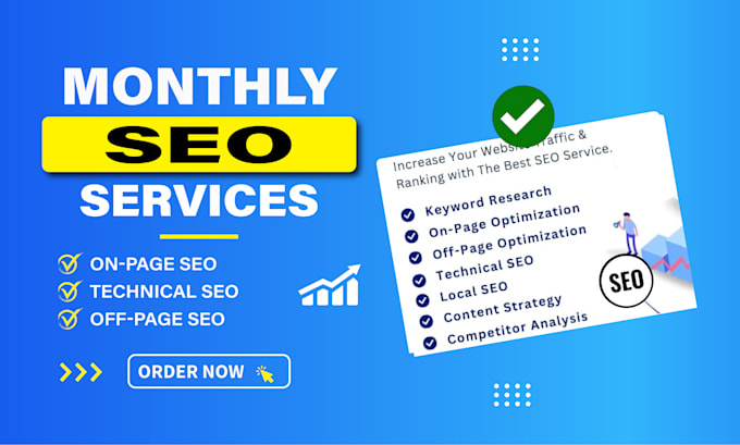 Gig Preview - Do complete monthly SEO service for google ranking with backlinks