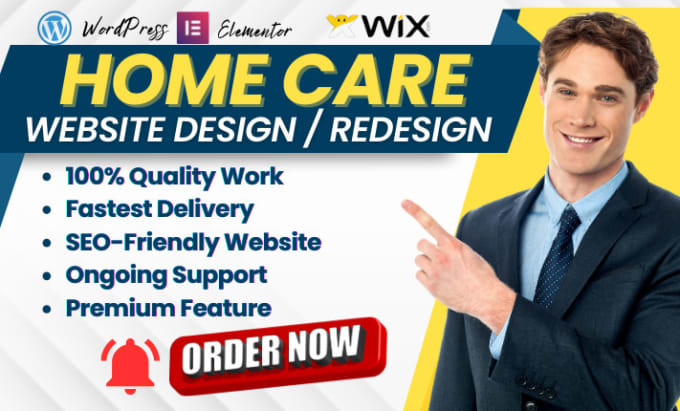 Gig Preview - Design home care, healthcare staffing, assisted living, elderly care website