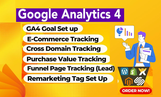 Gig Preview - Integrate fix google analytics 4 ga4 ecommerce tracking conversion tracking GTM