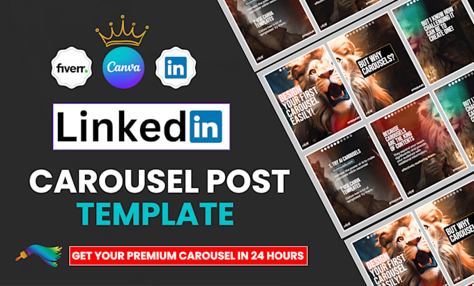 Gig Preview - Design carousels for linkedin on canva