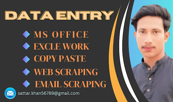 Gig Preview - Be your data entry expert