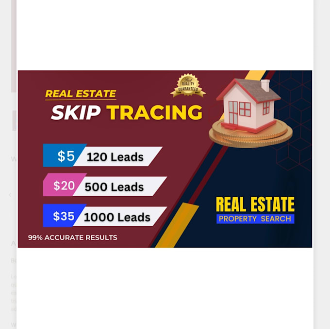 Gig Preview - Do real estate skip tracing in bulk