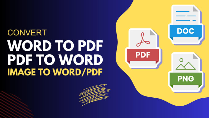 Gig Preview - Convert pdf to word and vice versa and image to word or pdf