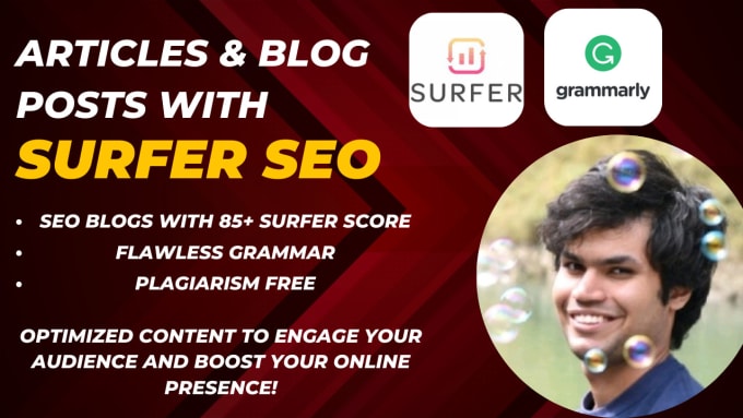 Gig Preview - Write surfer seo optimized blog in 24 hours