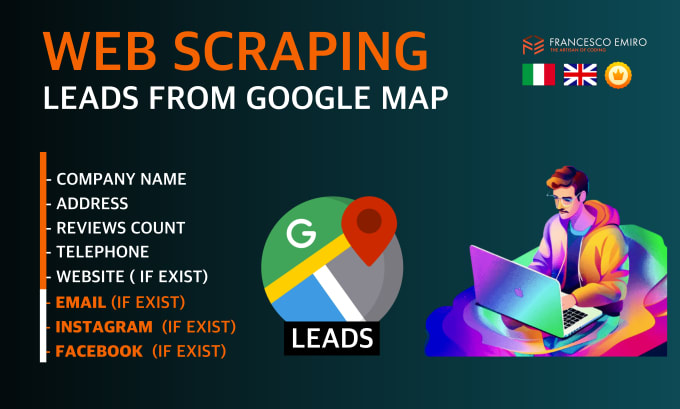 Gig Preview - Scrape b2b leads from google maps for your business