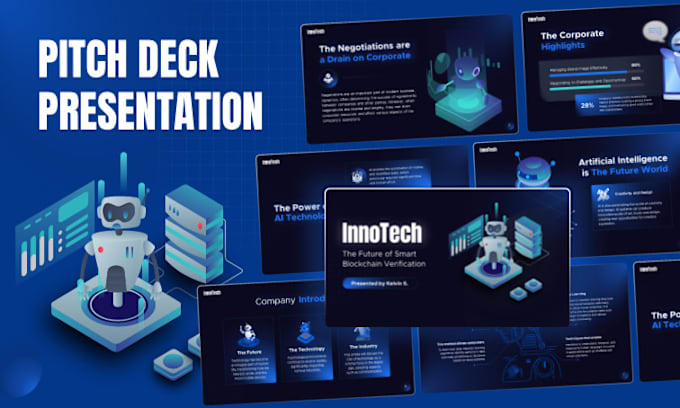 Gig Preview - Design a profesional investor pitch deck by figma