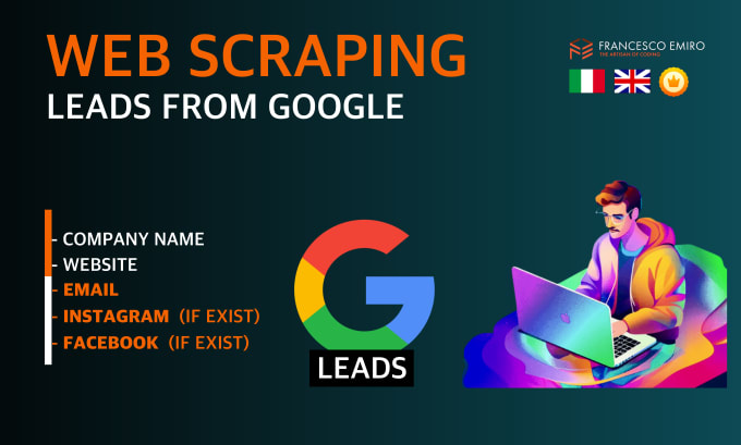 Gig Preview - Scrape b2b leads from google for your business