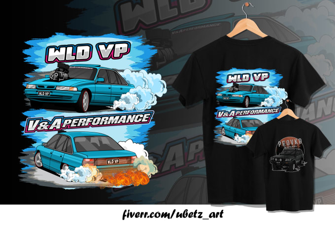 Gig Preview - Draw car vector illustration for t shirt design