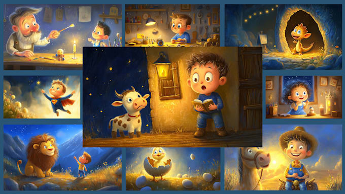 Gig Preview - Create children story book illustration children story book illustration