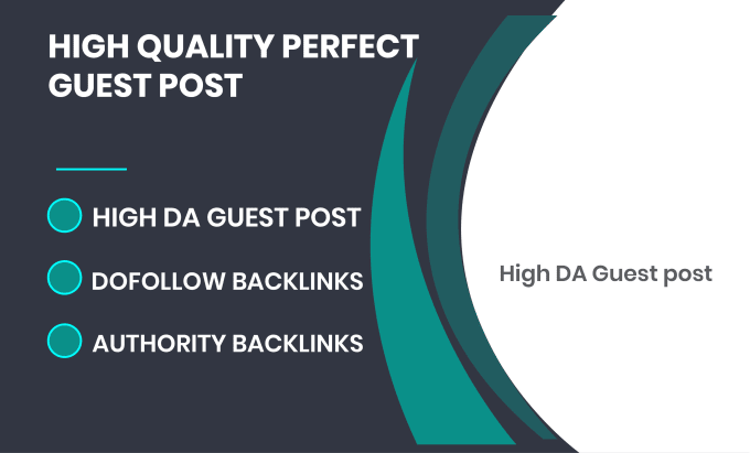 Gig Preview - Do perfect guest post with authority backlinks