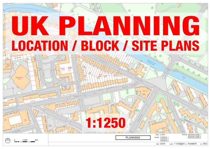 Gig Preview - Create scale location, block and site plans for UK planning