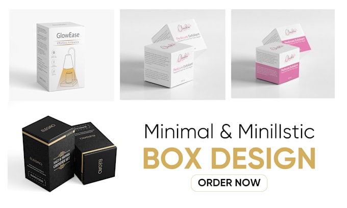 Gig Preview - Design product packaging, minimalist box, food packaging