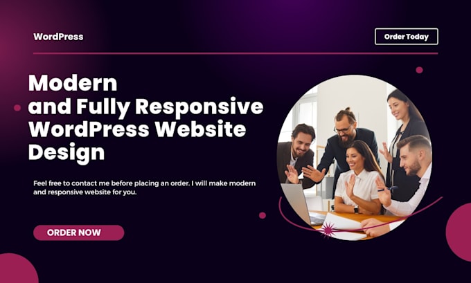 Gig Preview - Build modern and responsive wordpress website design