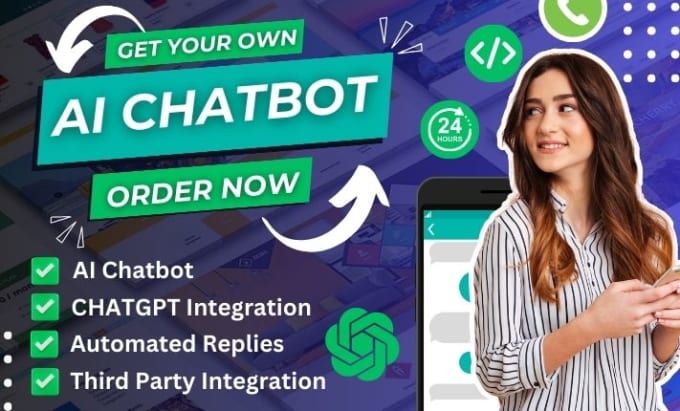 Gig Preview - Create and integrate a cutting edge ai chatbot for your website