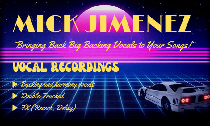 Gig Preview - Record backing vocals for your song