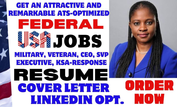 Gig Preview - Write job winning federal, government jobs, USA jobs, executive, military resume