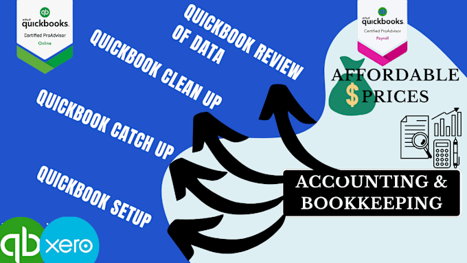 Gig Preview - Provide expert bookkeeping, reconciliation, and accounting services, quickbooks