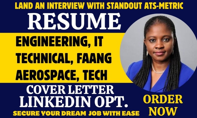 Gig Preview - Write standout resumes for IT, software engineer, aerospace, cloud developer