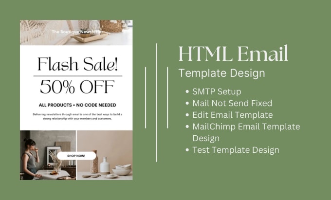 Gig Preview - Design fully responsive HTML email template for your brand