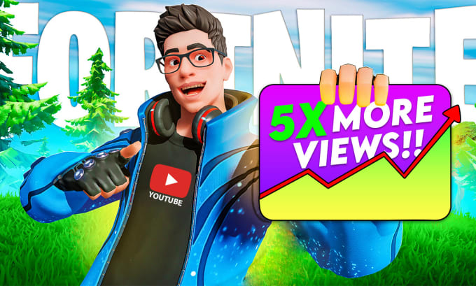 Gig Preview - Design an amazing fortnite youtube thumbnails in 3hrs