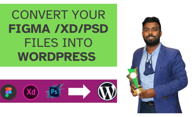 Gig Preview - Convert figma PSD, xd, adobe files with wordpress elementor website