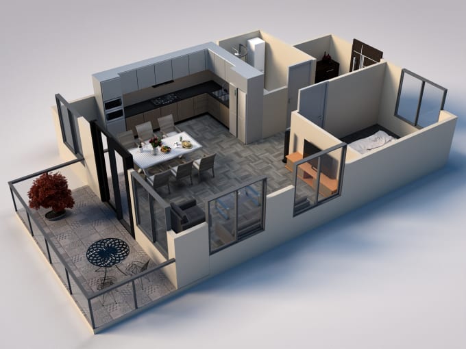 Gig Preview - Create stunning 3d floor plan for your dream home