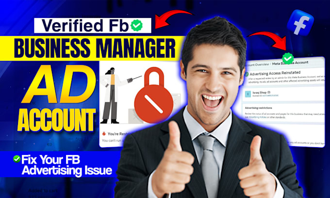 Gig Preview - Create fresh facebook business manager and ads account bm within 2hr