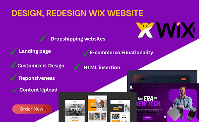 Gig Preview - Wix website design redesign wix website wix corvid wix velo code wix editor x