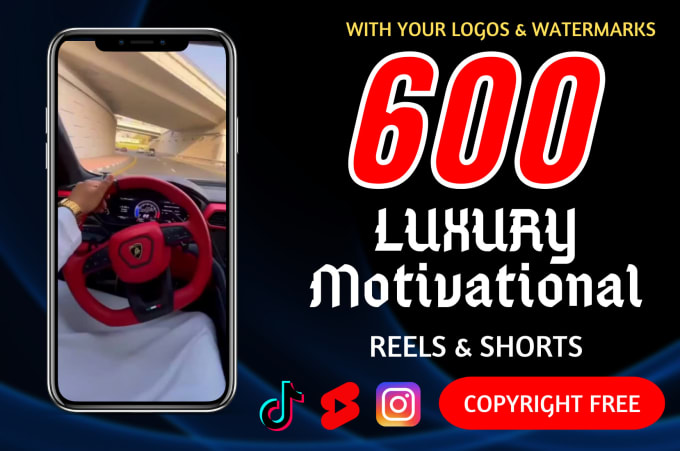 Gig Preview - Create 600 luxury motivational youtube shorts, instagram reels and tik toks