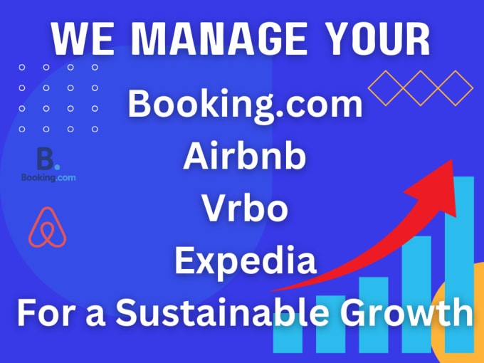 Gig Preview - Manage your booking com airbnb vrbo expedia for sustainable growth