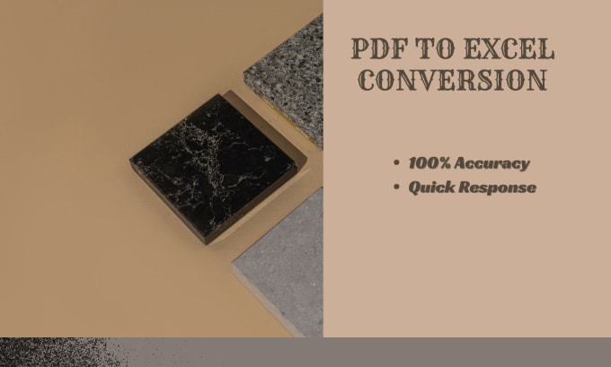 Gig Preview - Swiftly convert pdfs to excel files