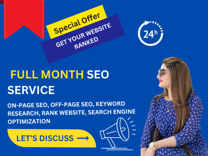 Gig Preview - Rank your website with full monthly SEO service