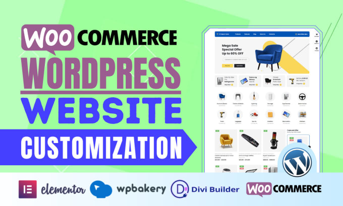 Gig Preview - Fix wordpress woocommerce website issues or woocommerce customization