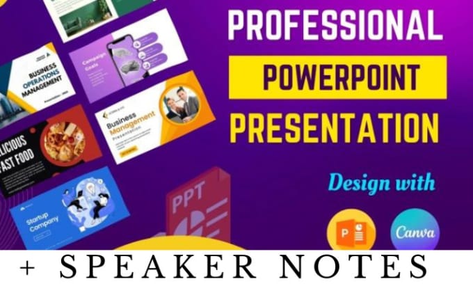 Gig Preview - Create impressive powerpoint presentation with speaker notes