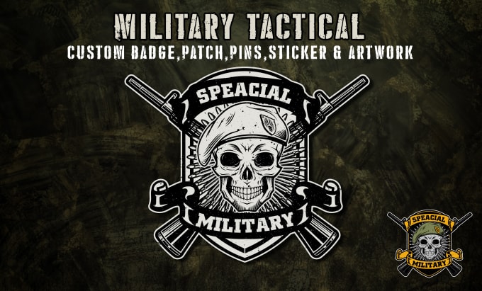 Gig Preview - Do custom vintage, military tactical patch, and badge logo