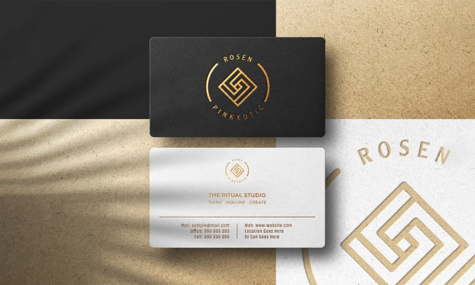 Gig Preview - Do modern, minimalist luxury business card design with logo design