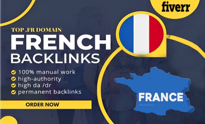 Gig Preview - Do french linkbuilding backlink seo forum domain france high da link