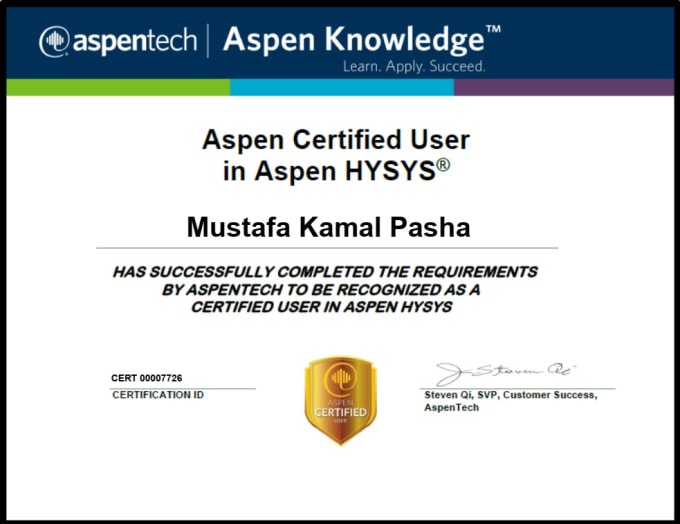 Gig Preview - Serve you in aspen hysys and aspen plus simulation