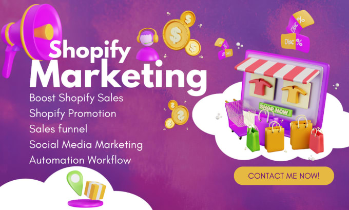 Gig Preview - Shopify store promotion ecommerce shopify marketing boost shopify sales funnel