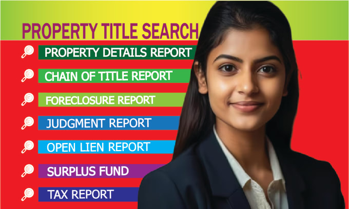 Gig Preview - Do real estate property title search with all deeds