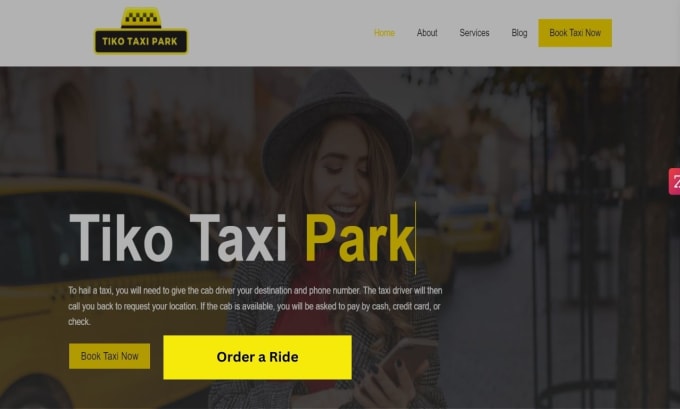 Gig Preview - Design taxi booking, chauffeur and limousine website with payment integration