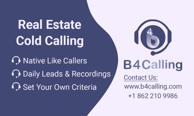 Gig Preview - Provide a real estate cold calling agent