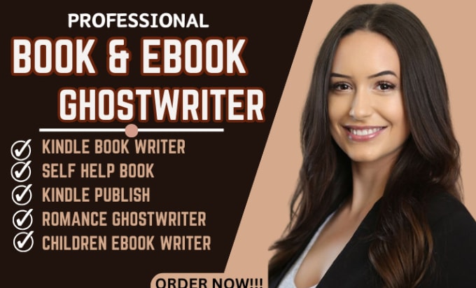 Gig Preview - Your 30k ebook ghostwriter, romance novel, fiction non fiction romance self help