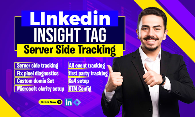 Gig Preview - Fix or setup linkedin insight tag conversion tracking with gtm