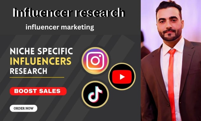 Gig Preview - Do influencer research find top instagram, youtube, tiktok influencers